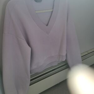 Lilac cropped sweatshirt